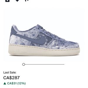 Crushed Blue Velvet Air Force 1’s 💧